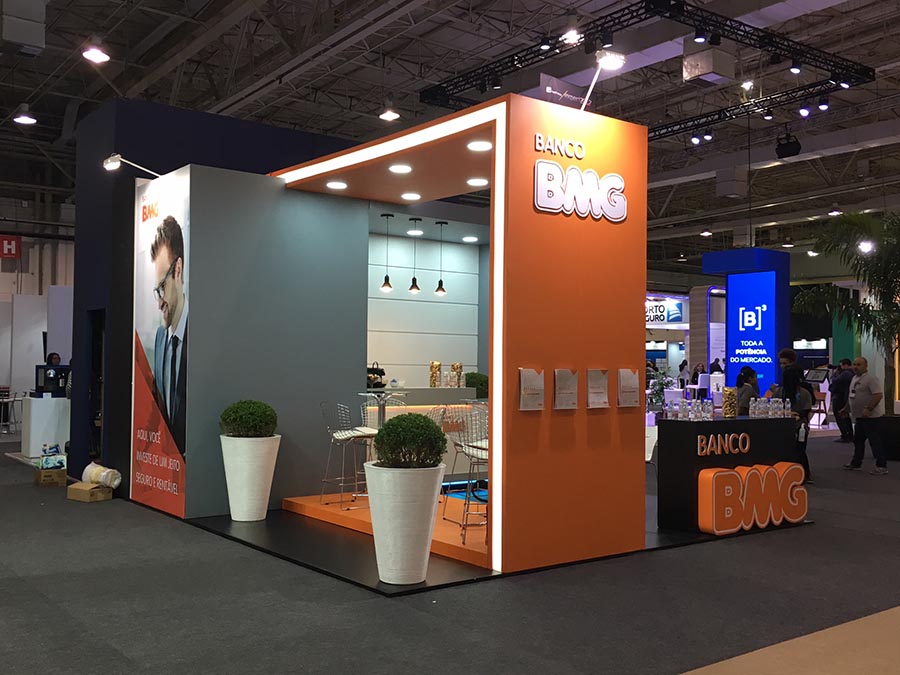 Stand Banco BMG no evento Expert XP 2017.